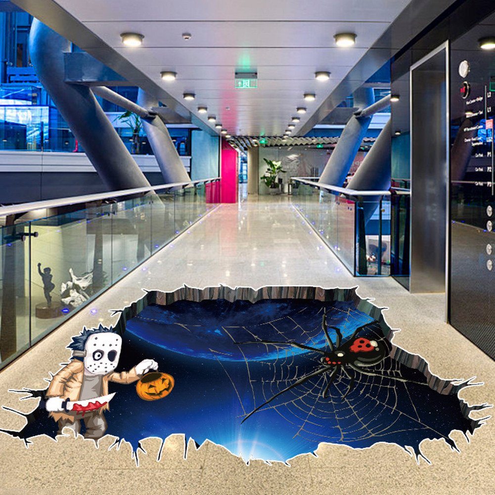 3d Spider Imp Floor Sticker Halloween Party Horror Decorations