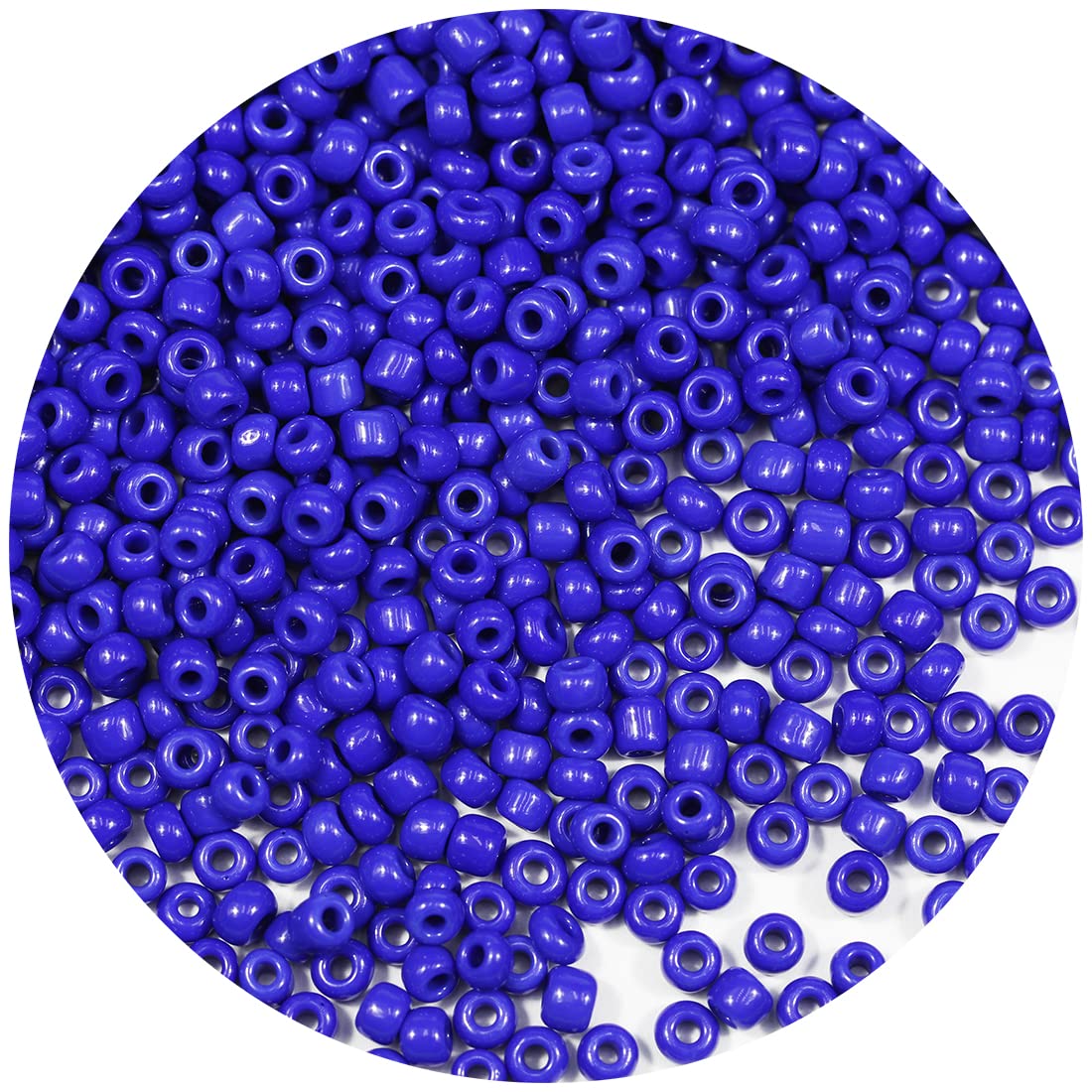 Bala&Fillic Royal Blue Color 4mm Seed Beads About 1200pcs/100Grams in Bag, 6/0 Glass Craft Beads for Making Bracelet and Necklace (Royal Blue)
