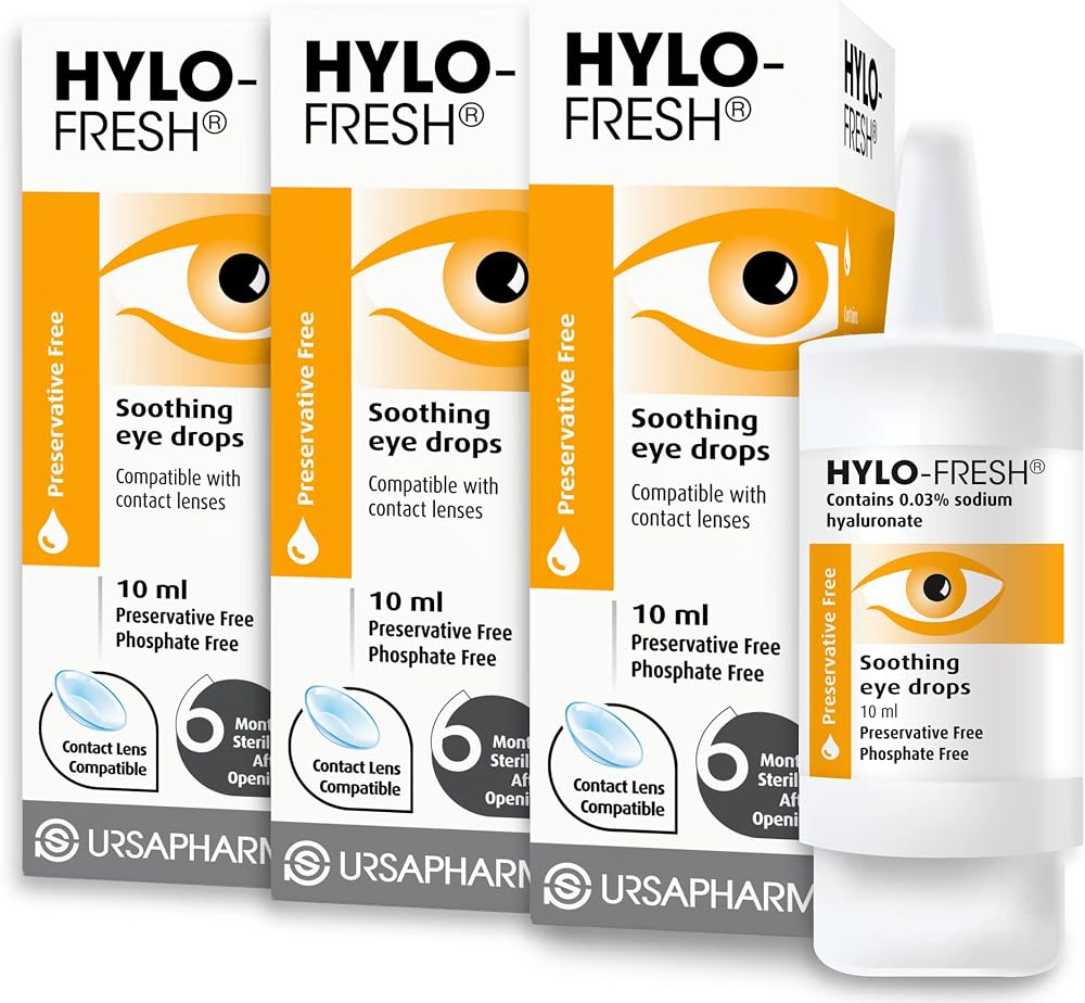 HYLO Fresh Eyedrops Triple Pack 3x10ml - Soothing Dry Eye Relief