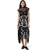 AllSaints Women's Gian Lace Trim Asymmetric Maxi Dress
