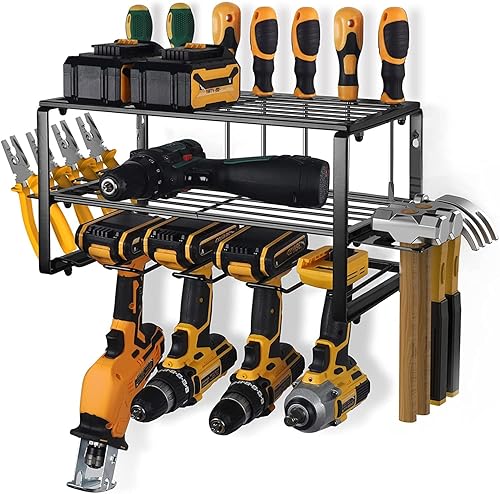 Amoowis Power Tool Organizer, Drill Holder Wall Mount, Heavy Duty