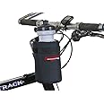 Bushwhacker Shasta Black - Insulated Bike Water Bottle Holder w/ 20 oz. BPA Free Bottle - Two Point Bicycle Frame & Handlebar