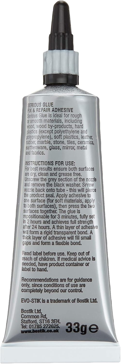 EVO-STIK Serious Glue 33g, High Strength, Waterproof, Ideal for Fixing and Repairs, Transparent Non-Drip Gel - Image 3