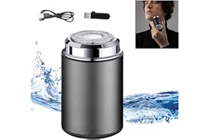 CRIVERY Mini Electric Shaver for Men - Portable, Pocket Size, Washable Razor with USB C Rechargeable, Waterproof, Father's Day Gifts (Gray)