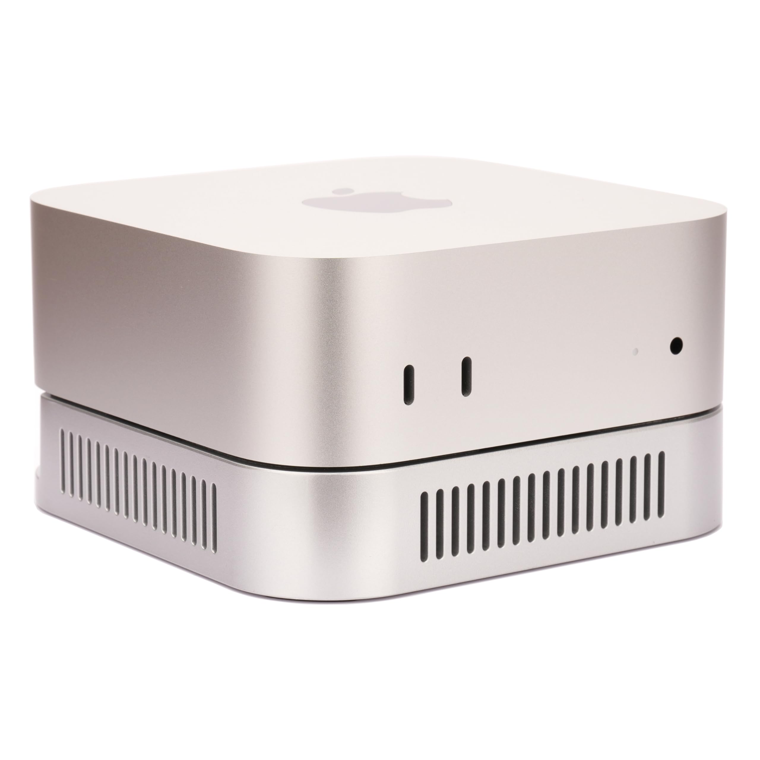 Psitek M4 M5 Mac mini Stand, Silber Halterung für Mac mini 2024-2026 mit Belüftung, Wärmeableitung, Kühlung, Schreibtischhalterung Zubehör mit Anti-Rutsch-Silikon und staubdichten Netzen 3