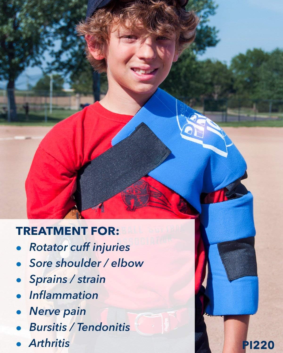 Pro Ice Youth Shoulder Elbow Ice Therapy Wrap PI220 - Ice Packs Included: Sports & Outdoors