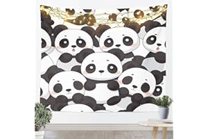 jejeloiu Panda Tapestry Large 59"x82" Cute Animal Wall Hanging Blanket Cute Cartoon Panda Wall Art for Living Room Bedroom De