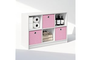 Furinno Cubic Closet Organizers and Storage, 6-Cube Closet Organizer with Bins, Open Shelf Storage, for Wardrobe, Bedroom, Living Room, White