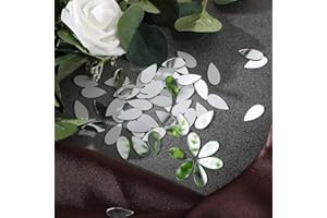 200Pcs Mini Acrylic Mirror, Self Adhesive Mirror Stickers, Teardrop Shape Peel and Stick Mirrors Tiles for Wall Decor, DIY Cr