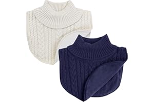 YANQINQIN 2PCS Winter Children's Neck Gaiter Scarf Collar Baby'sTurtleneck Warmer,kid's Neck Cover Warmer