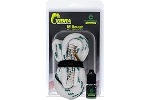 Clenzoil Cobra Bore Cleaning System - Efficient, Easy Gun Cleaning Kit - Includes CLP Gun Bore Cleaner - with Integrated Brass Bore Brush - Woven Cotton Rope - for 12 Gauge Shotguns