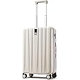 Hanke 20 Inch Carry On Luggage 22x14x9 Airline Approved Lightweight PC Hard Shell Suitcases with Wheels Tsa Luggage Rolling Suitcase Travel Luggage Bag Christmas Gifts for Birthday(Ivory White)
