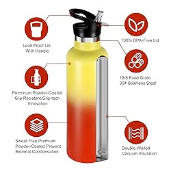 Neihepal 24oz Insulated Water Bottles Bulk 2