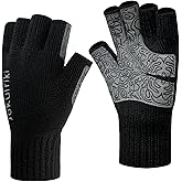 Jökulríki Merino Wool Fingerless Gloves Warm for Men and Women Cold Weather Winter Glove