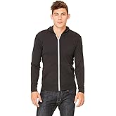 Bella Canvas Unisex Triblend Full-Zip Lightweight Hoodie - Char-Black TRIB - L - (Style # 3939 - Original Label)