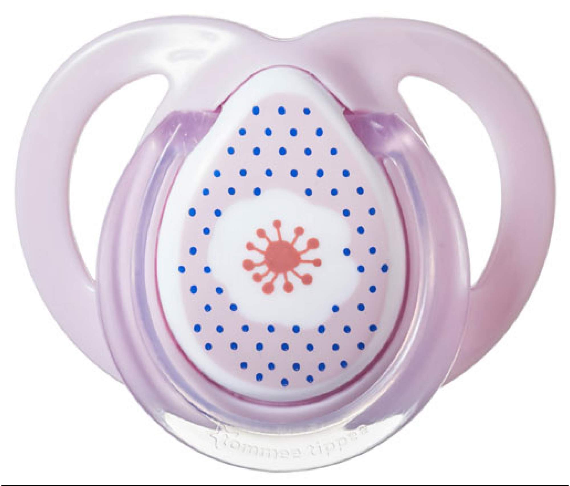 Tommee Tippee Moda Soother, Symmetrical Orthodontic Design, BPA-Free Silicone, 0-6m, Pack of 1 Dummy, Pink