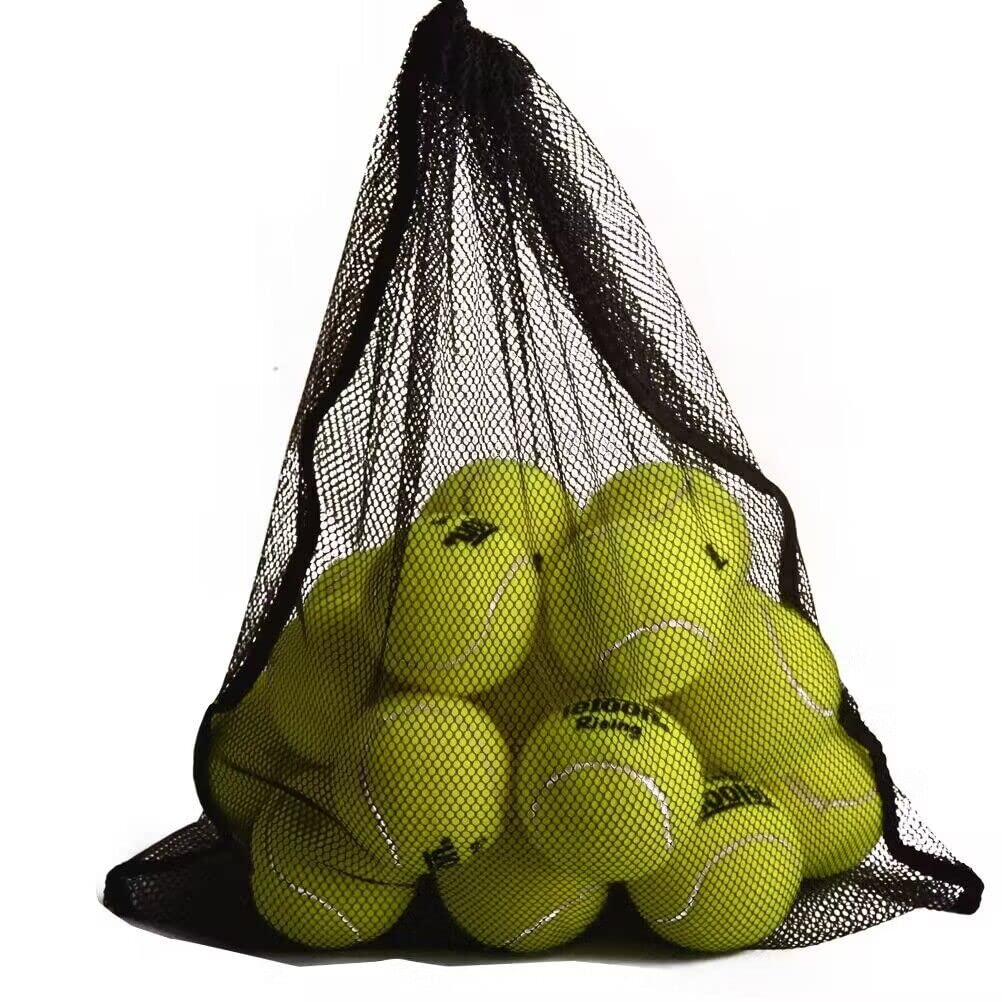 zalati Tennis Net Bag 4pcs Mesh Pocket Portable Container for Storage Baseball Golf Ping Pong Ball Sports Shoes Carry