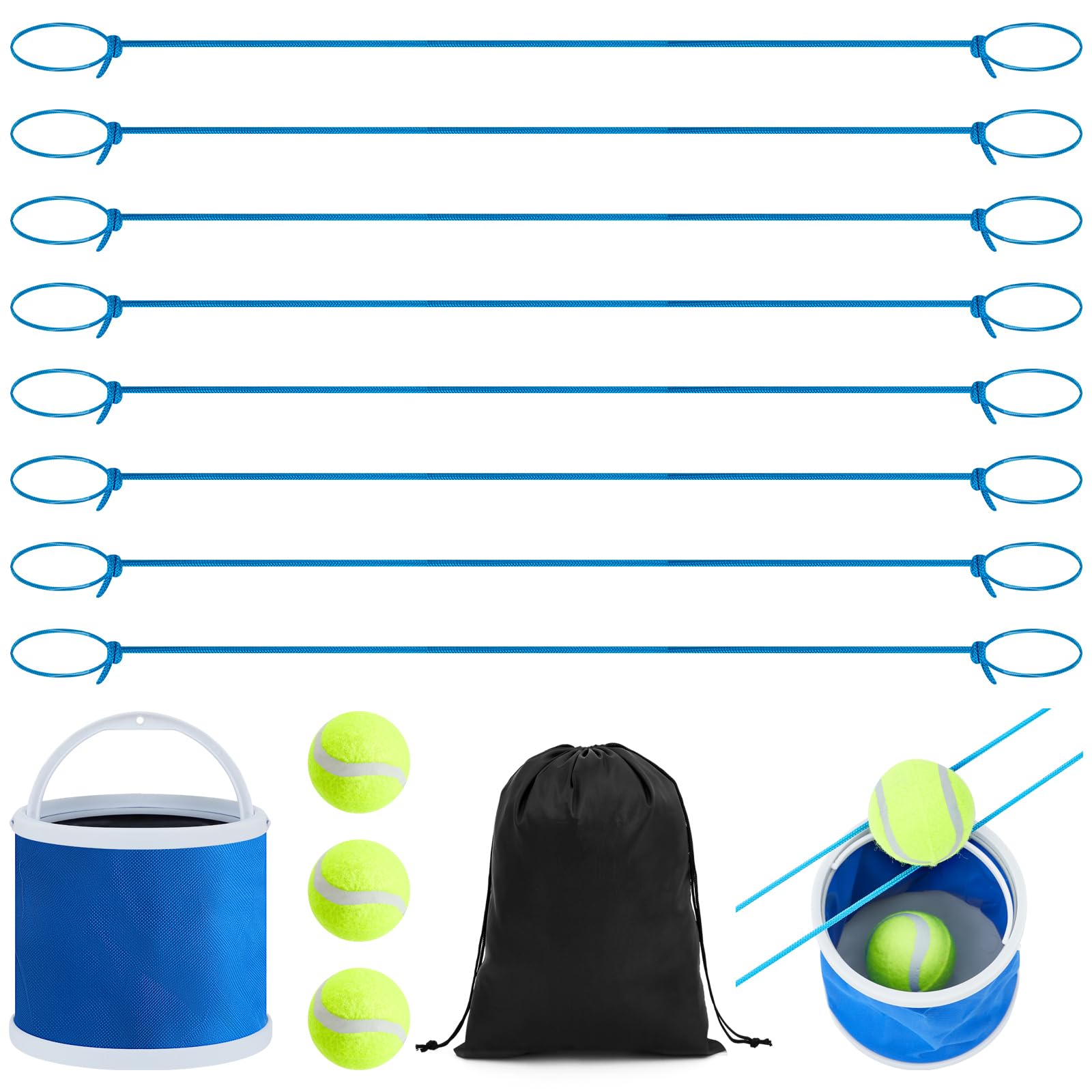 Photo 1 of Soulchen 13 Pcs Team Building Game with Buckets and Balls Set Family Fun Group Games Challenge Outdoor Team Building Activities for Adults Sports Day Group Activity Family Night or Party