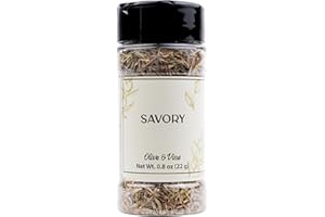 Olive & Vine Dried Savory, Traditional Herb for Meat, Vegetables, Legumes, Satureja for Cooking (0.8 Ounce)