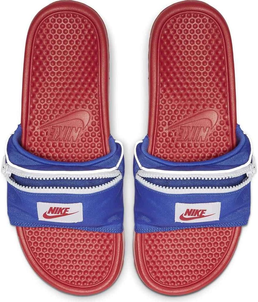 nike slides red white and blue