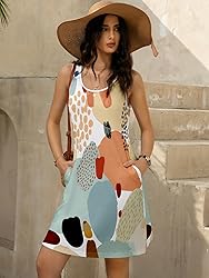 LUXVEER Women's Summer Dress 2025 Sleeveless Scoop