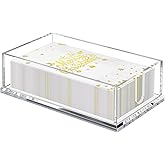 PITBVO Transparent Acrylic Napkin Holder Clear Guest Paper Disposable Hand Towel Dispenser Tray Organizer For Table Home Kitchen Restaurant and Hotel Business