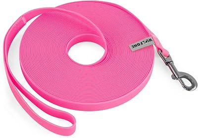Wolfone Pink 12m Long Line Lead Waterproof Recall Training Dog Lead
