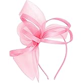 AMCAMI Fascinators Hats with Feather for Women 2026 Derby Hats Small Tea Party Hat with Headband