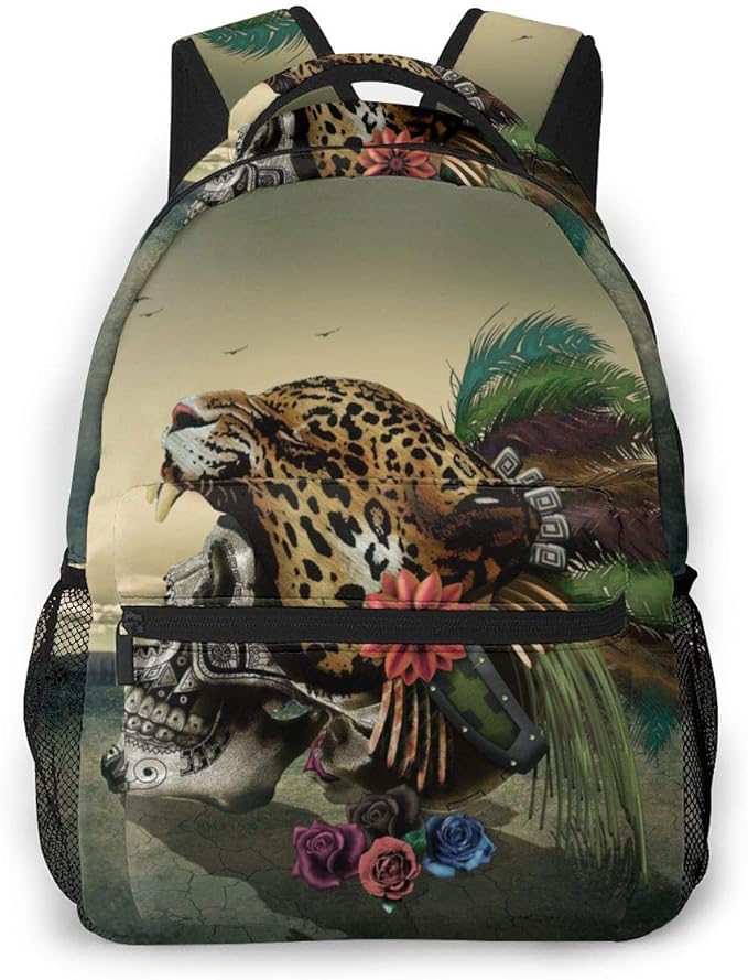 leopard print bookbag