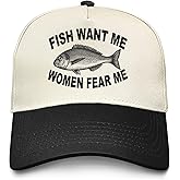 Hat Women Want Me Fishes Fear Me Hat for Women Dad Hats Trendy Caps