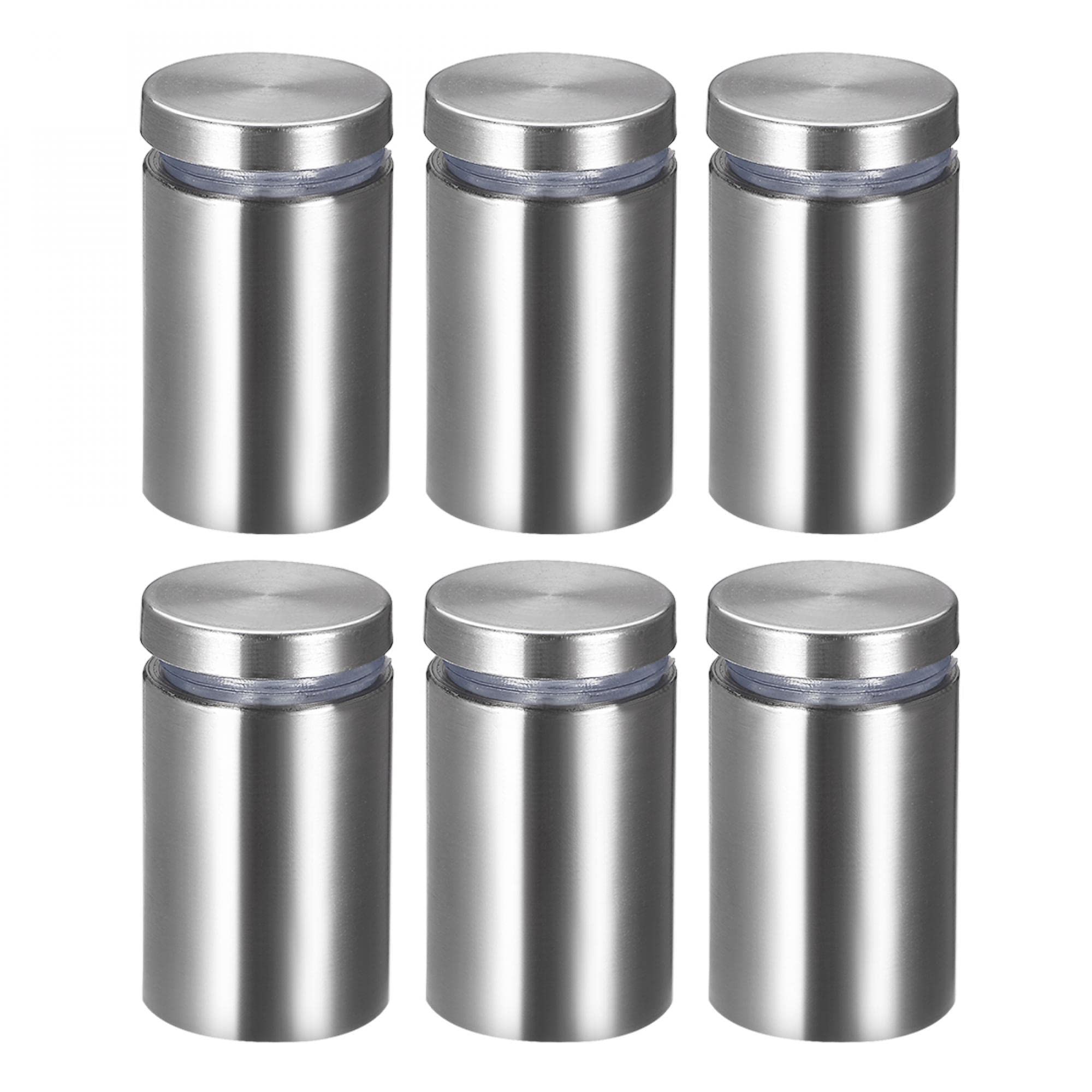 sourcing map 1 Dia x 1-5/8"(25x42mm) Standoff Screws Wall Mount Sign Holders Acrylic Glass Nails 6pcs