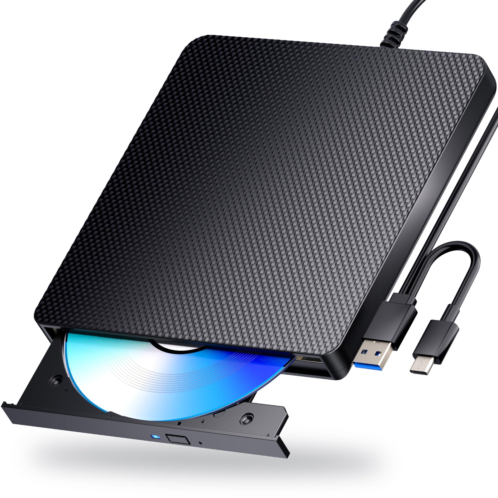Photo 1 of aelrsoch External Blu ray Drives Player Read/Write Compatible Bluray Burner Compatible USB 3.0 and Type-C DVD Burner blu ray Player for pc, Windows 7-11 & Mac, ?Black?