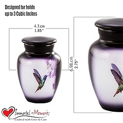 Hummingbird Keepsake Urn, Hummingbird Mini Urn for