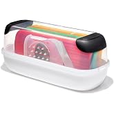 OXO Good Grips Complete Grate &amp; Slice Set | Coarse and Medium Graters, Straight and Julienne Slicers, Ideal for Prep, Dishwasher Safe, Cheese Grater, Mandoline, Zester