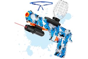 Gel Ball Blaster, Electric Automatic Orby Gel Gun with Sight, Top-Loading Design for High-Speed Splatter & Precise Aiming, Outdoor Splat Gun for Team Games, Ages 14+ (Blue)