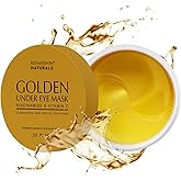 Enaskin Naturals Under Eye Patches Dark Circles Under Eye Masks for Puffiness - 24K Gold Eye Gel Pads Retinol Collagen Hyaluronic Acid Moisturizing & Reducing Wrinkles (24K Gold)
