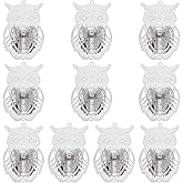 WEBEEDY 10pcs Silver Owl Hanging Suncatchers Handmade DIY Sun Catcher Owl Charms Metal Parts, Suncatcher Making Supplies for Window Garden Wall Hanging Wedding Party Decor Gift, 1.4 x 2.1 Inch