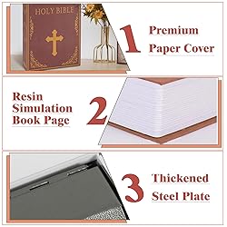 Book Safe Box with Combination Lock, Diversion Safe
