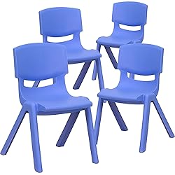 Flash Furniture Whitney Blue Plastic Stackable