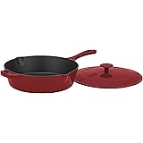 Cuisinart Chef's Classic Enameled Cast Iron 12-Inch Chicken Fryer with Cover, Cardinal Red