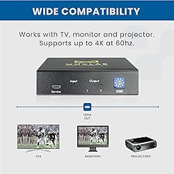 MuxLab 1x2 HDMI Splitter | 1 in 2 Out| 4K@60HZ