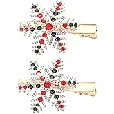 CENAPOG Christmas Hair Clips for Women Novelty Xmas Tree Hairpins Shiny Rhinestone Snowflake Jingle Bell Hair Barrettes for Festive Hair Accessories Gift
