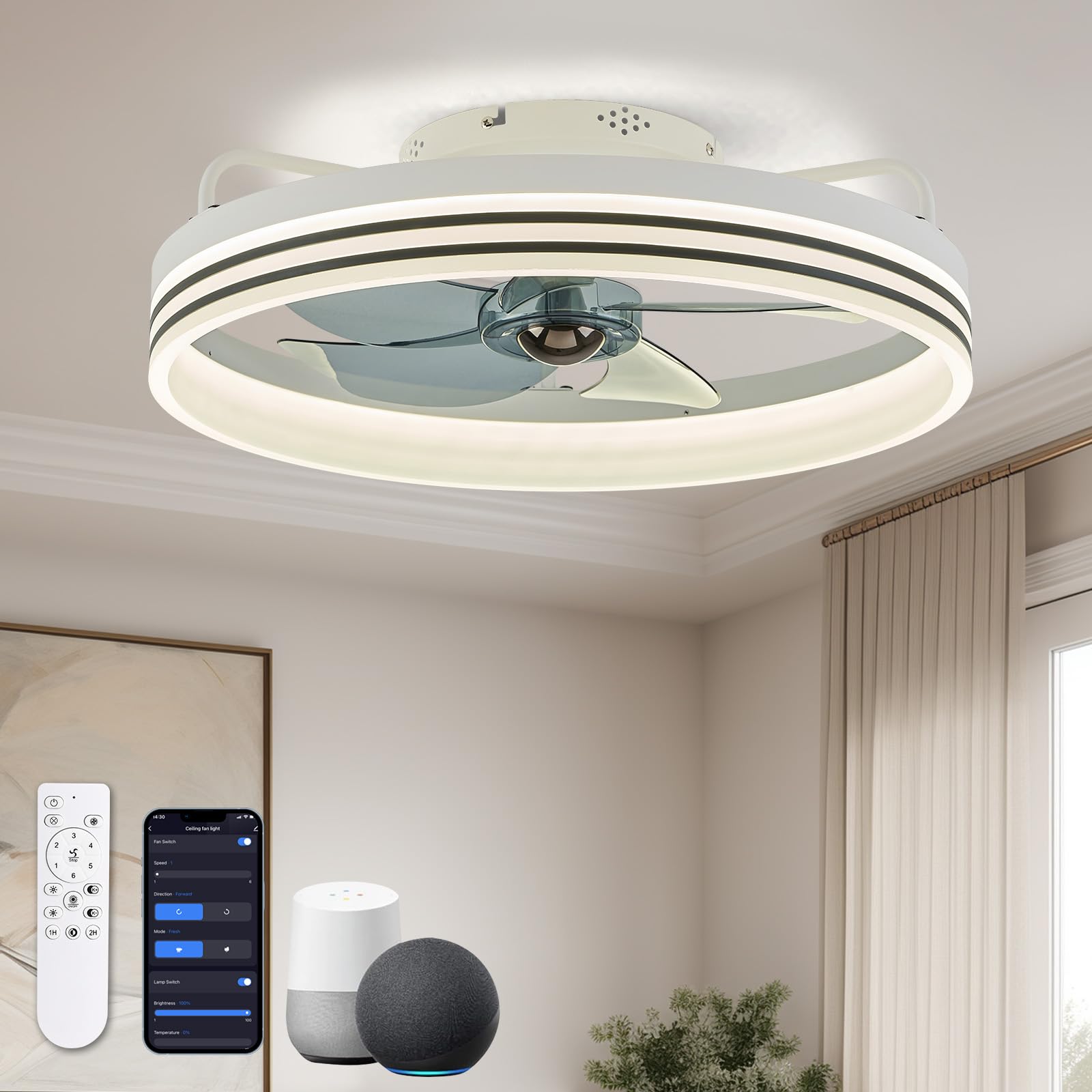 LUDOMIDE Smart Ceiling Fan with