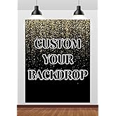 BELECO Fabric 5x7ft Custom Backdrop Upload Your Own Image Logo Text Customize Picture Personalized Background Banner Party Decorations Living Room Tapestry Office Home Art Wall Hanging Decor
