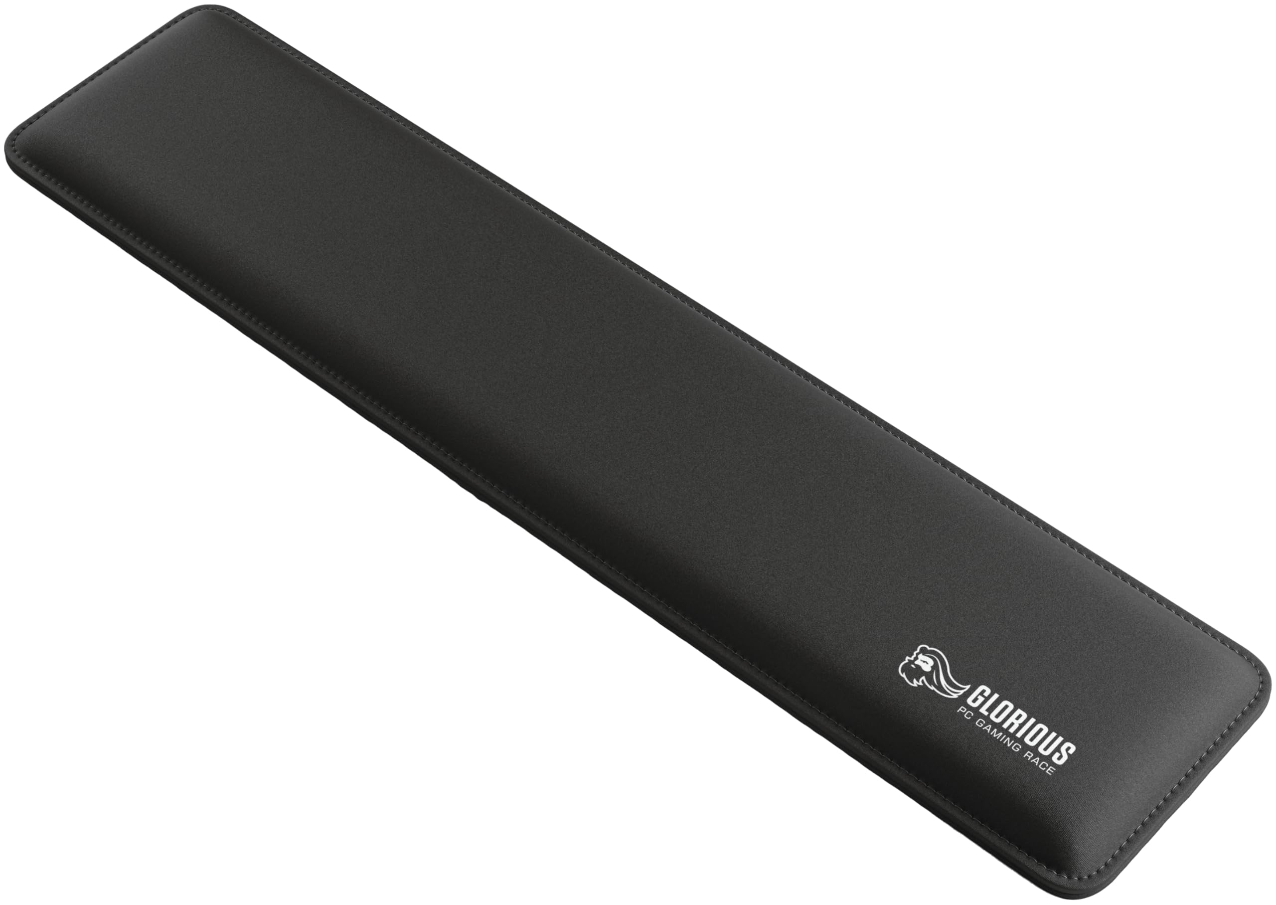 GLORIOUS Gaming Padded Keyboard Wrist Rest (Full Size, 17mm Thick) - Anti-Fray Stitched Edges, Smooth Cloth Surface, Anti-Slip Rubber Base, Medium Firmness, 440 x 100 x 17mm - Black