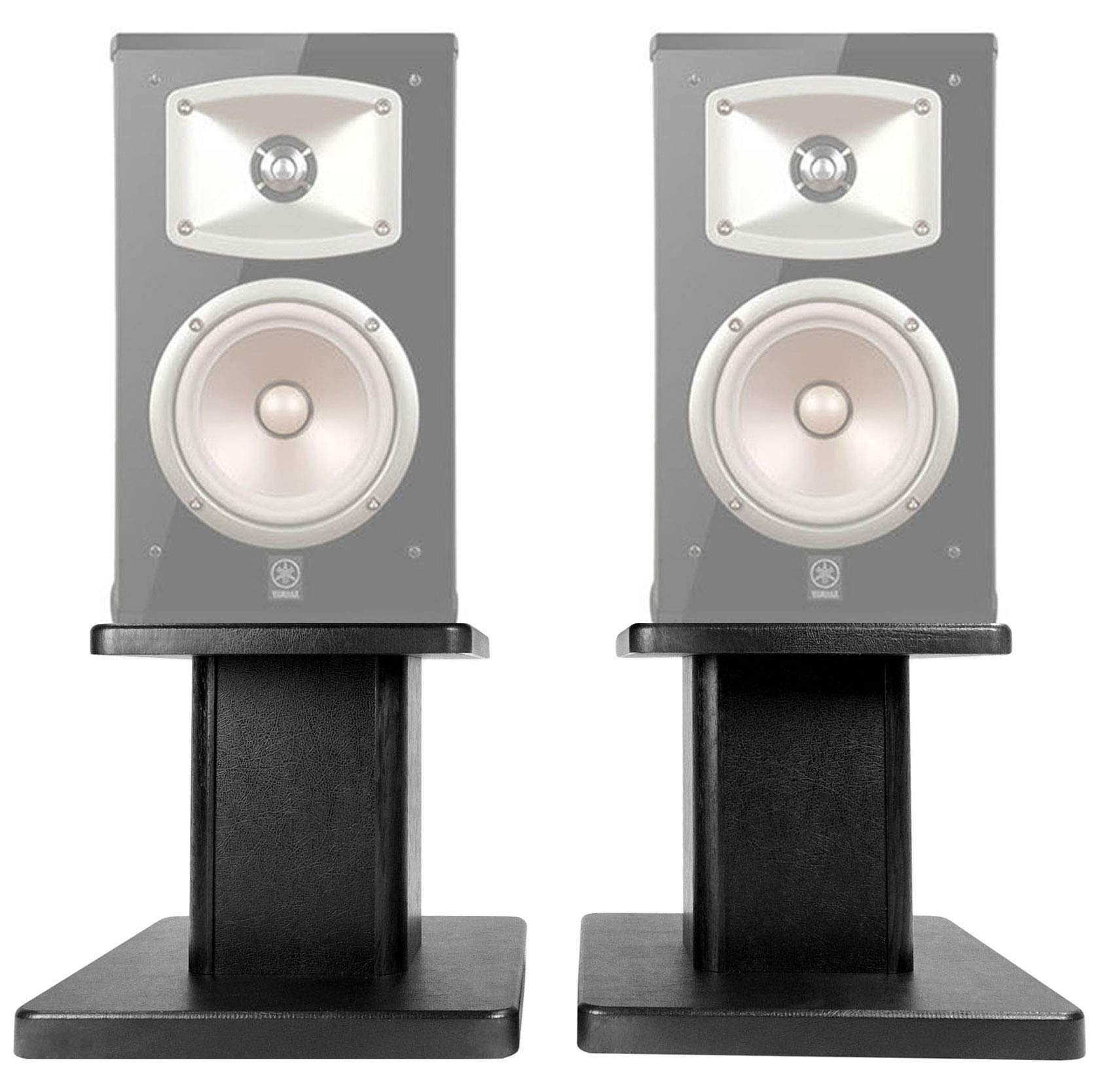 (2) 8 Black Bookshelf Speaker Stands for Yamaha NS-333 Bookshelf Speakers