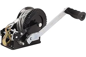 LFGUD Hand Winch Boat Trailer Winch 3500lbs Heavy Duty Hook with 33ft Steel Cable, Ratchet Manual Operated Winch for Trailers ATV UTV Boat Marine