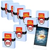 Rasupro 800 Counts Card Sleeves, Premium Clear Polypropylene (PP) Card Sleeves, Penny Trading Cards are Suitable for Standard