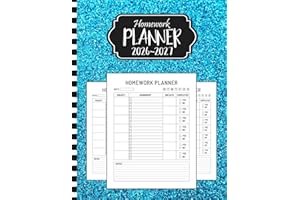 Homework Planner 2026-2027: Daily Undated Assignment Book for Elementary, Middle/High School Students | 110 Pages, Large 8.5"