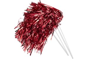 Anderson's Metallic Foil Textured School Spirit Shakers, Cheerleader Pom Poms, Football, Basketball, Homecoming Squad, Team, Party, Dance, Club, Performance, Fan Celebration Pack of 10